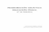PROGRAMACIÓN DIDÁCTICA EDUCACIÓN FÍSICA · 2013-04-03 · Programación didáctica de Educación Física Oposiciones al cuerpo de Maestros 2007 1.- INTRODUCCIÓN La Educación