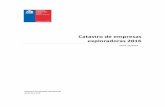 48TCatastro de empresas exploradoras 2016 Temtico/Catastro de... · 2017-01-24 · • Sondajes de exploración minera realizados en Chile en el último periodo . • Presupuesto