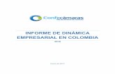 Informe de DINÁMICA Empresarial en Colombia de Dinámica... · 2017-01-25 · En el sector de alojamiento y servicios de comida, que participa con el 13,1% del total de unidades