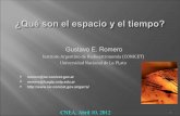 Gustavo E. Romero...“El experimento de Newton con el balde rotante nos enseña que la rotación del agua respecto a las paredes del balde no juega ningún papel en la generación