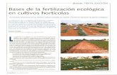Bases de la fertilización ecológica en cultivos hortícolas · cultivos de la rotación, el suelo y agua y la disponibilidad ... retro-gradación o fijación. En general, cuando