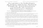 © Centre d’Estudis Sinibald de Mas La gestió i la ...medi natural i del Paisatge de la platja de Torredembarra que inclou una descripció del medi físic, vegetació i fauna, etc.