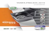 TARIFA PRECIOS 2019 · SODECA presenta los nuevos ventiladores eﬁcientes “Efﬁcient Work” de alto rendimiento, equipados con motorizaciones de alta tecnología para lograr