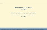Matemáticas Discretas TC1003cb.mty.itesm.mx/tc1003/lecturas/tc1003-102.pdfOrden Parcial Ejemplo 7 Ejemplo 8 Ejemplo 9 Cerradura Ejemplo 10 Ejemplo 11 Particion´ Ejemplo 12 Relaciones