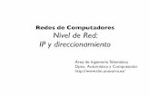 Redes de Computadores Nivel de Red: IP y direccionamiento · Nivel de Red en Internet ‣ Nivel de red en un Host: componentes 5 Tabla de reenvío Enrutamiento •Selección de camino