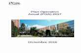 Plan Operativo Anual (POA) 2017 · 2017-07-05 · Anual (POA) 2017contribuir con acciones intermedias al desarrollo de los , y lineamientos generales de política 20172019, el presupuesto