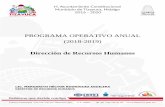 PROGRAMA OPERATIVO ANUAL (2018-2019)tizayuca.gob.mx/Transparencia/Fracciones... · PROGRAMA: CLIMA LABORAL Lograr un cambio de paradigmas en el personal y un clima organizacional