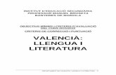 VALENCIÀ: LLENGUA I LITERATURAiespmbroseta.edu.gva.es/04x_valencia/carpeta_arxius...Detectar el sentit del món social de la literatura: autors, llibreries, premsa, catàlegs, etc.