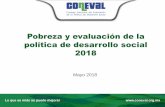 Titulo de la presentación · Título de la presentación Fecha 00/00/2016 Sede donde se realizará la presentación Pobreza y evaluación de la política de desarrollo social 2018