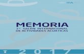 MEMORIA MEDSEA 2017 - IFAEn la categoría de actividades de superﬁcie un día de relax en Parres Water Sport , una comida y actividad en Water Parres Sport y cinco menciones de honor.