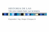 HISTORIA DE LAS TELECOMUNICACIONEShugochoque.com/wp-content/uploads/2016/09/CAPITULO_1.pdf · HISTORIA DE LAS COMUNICACIONES 3000 A.C. Egipcios: representaban las ideas mediante símbolos