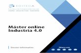 Máster online Industria 4 industria4-0.pdfindustrial para que estés a la última. El Máster se divide en módulos que se organizan dentro de siete áreas o bloques formativos. 1.