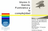 Visión 3: García, Funtowicz y la complejidad · 2015-07-29 · 2 Realidad Datos Observables Hechos Cuando son interpretados, se transforman en Cuando uno los relaciona entre sí