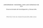 UNIVERSIDAD NACIONAL SAN LUIS GONZAGA DE ICA ... · nacional “san luis gonzaga” de ica. facultad de administraciÓn relaciÓn de proyectos de investigaciÓn en ejecuciÓn en el