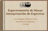 Espectrometría de Masas Interpretación de Espectrosdepa.fquim.unam.mx/amyd//archivero/4.2Interpretacion... · 2012-05-10 · Interpretación: Sugerencias • Identificar el ión