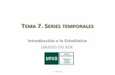 TEMA 7. SERIES TEMPORALESTENDENCIA: método de los semipromedios J.J. Noguera . TENDENCIA: método de mínimos cuadrados •Se puede elegir el tipo de función para hacer el ajuste.