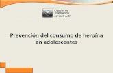 Prevención del consumo de heroína en adolescentes · Población Dirigido a varones adolescentes de 12 a 17 años de edad que sean familiares de pacientes identificados como consumidores