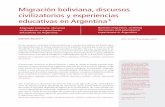Migración boliviana, discursos civilizatorios y …nomadas.ucentral.edu.co/nomadas/pdf/nomadas_45/45-7N...105 Gabriela Novaro** * La investigación de la cual parte el presente artículo