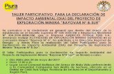 TALLER PARTICIPAUVO PARA LA DECLARACION DE IMPACTO AMBIENTAL (DIA) DEL PROYECTO DEdrem.regionpiura.gob.pe/documentos/comunicados/comunicad... · 2017-05-15 · Piura — región TALLER