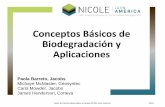 Conceptos Básicos de Biodegradación y Aplicacionesnicolebrasil.com.br/apresentacoes/ConceptosyAplicaciones.pdf · Biodegradación y Aplicaciones Paola Barreto, Jacobs Michaye McMaster,
