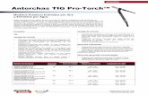 Antorchas TIG Pro-Torch™Publicación E12.150 1/05  ACCESORIOS Antorchas TIG Pro-Torch™ Modelos Premium Enfriados por Aire y Enfriados por Agua