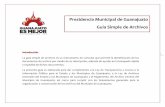 Presidencia Municipal de Guanajuato Guía Simple de Archivos...Sección: Giras y eventos Series Documentales Clave Serie Descripción 15.1.2.0.1 Coordinación de eventos En los diversos