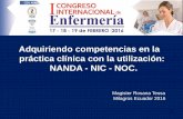 Adquiriendo competencias en la práctica clínica con la ... · Lenguaje: NANDA, NIC, NOC •Las taxonomías NANDA, NOC, NIC, facilitan la planificación de los cuidados enfermeros