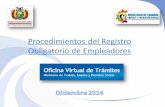 boliviaemprende.com · 2015-01-22 · ión de la Planilla Registro, de empJpadpres . Pre inscripción 1.1 Oficina Virtual de Trárnites Formulario inicial de registro Paso 2: Usted