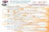 Semana Cultural 4 -11 Abril 2019 - UCO · Conferencia de San Raimundo de Peñafort ... “Contra la maldita letra C”, y la recaudación se destinará al proyecto del Dr. Juan ...