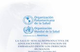 LA SALUD SEXUAL/REPRODUCTIVA DE ADOLESCENTES Y … encuentro... · 2015-11-15 · • MDG 5 (Reducción de la mortalidad materna en tres cuartas partes ... INFORME DEL RELATOR ONU