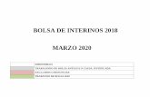 BOLSA DE INTERINOS 2018 MARZO 2020 · bolsa de interinos 2018 marzo 2020 disponibles trabajando de bolsa antigua o causa justificada excluidos o renuncias trabando de bolsa 2018