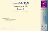 Proyecto MaTEX Programaci´on Lineal MaTEX · lemas de car´acter log´ıstico y militar y posteriormente se extendi´o a amplitud de problemas en el campo de la industria y la econom´ıa.