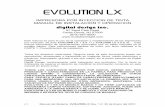 EVOLUTION LX Spanish1-3 Manual del Sistema EVOLUTION LX Rev. 1.0 30 de Enero del 2010 El ajuste vertical para el cabezal EVOLUTION LX se hace al aflojar el manubrio 5993K41.