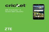 ZTE Fanfare 3 Guía del usuario - Cricket Wireless · 2019-03-14 · izquierda de la cubierta posterior y levántala suavemente. 2. Sujeta la tarjeta nano-SIM o la tarjeta microSDHC