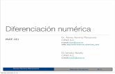 Diferenciación numéricaalram/met_num/clases/clase20.pdf · Alonso Ramírez Manzanares Métodos Numéricos 09.11 • En la solución de ecuaciones diferenciales • En todo lo que