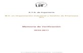E.T.S. de Ingeniería M.U. en Organización Industrial y ...webapps.us.es/fichape/Doc/MV/M102_memverif.pdf · El actual Master en Organización Industrial y Gestión de Empresas nació