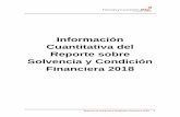 Información Cuantitativa del Reporte sobre Solvencia y ...€¦ · La información se genera a través del sistema que la Comisión proporcionó para el cálculo de la fórmula general.