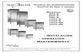 MAntenIMIentO - Alto-Shaam, Inc. · 2019-05-06 · armario de mantenimiento • manual de mantenimiento, funcionamiento e instalación (12/12); pág. 1 entreGA Este aparato Alto‑Shaam