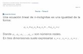 Teoría – Tema 6 · 2019-12-23 · Si, tras aplicar Gauss y comprobar la ausencia de absurdos matemáticos, el rango es inferior al número de incógnitas, el sistema tendrá infinitas