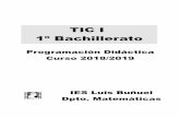TIC I 1º Bachillerato - ieslbuza.es · IES Luis Buñuel – Dpto Matemáticas TIC I – 1º Bachillerato Competencia sociales y cívicas El uso de redes sociales y plataformas de