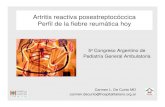 Artritis reactiva posestreptocóccica Perfil de la fiebre reumática hoy · 2015-07-08 · Artritis reactiva posestreptocóccica Perfil de la fiebre reumática hoy 5o Congreso Argentino