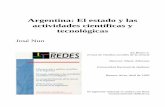 Argentina: El estado y las actividades científicas y tecnológicasdocs.politicascti.net/documents/Argentina/Nun_AR.pdf · 2012-06-22 · ** CONICET/CLADE; Escuela de Altos Estudios