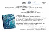 PRESENTACIÓN DEL LIBRO Transgénicos. Grandes beneficios ...ibt.unam.mx/computo/pdfs/transgenicos-cap-5-y-8-L.pdf · Conclusiones sobre los múltiples beneficios por utilizar las