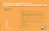 ISSN: 1135-3074 Revista Española de nutrición comunitaria · 2017-09-12 · Rafael Fernández Castillo, Ruth Fernández Gallegos, Rafael José Esteban de la Rosa, Maria del Carmen
