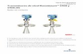 Transmisores de nivel Rosemount 5408 y 5408:SIS · Hoja de datos del producto Febrero de 2017 00813-0109-4408, Rev. AA Transmisores de nivel Rosemount™ 5408 y 5408:SIS Radar sin