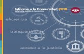 Informe a la Comunidad 2018 - Rama Judicial · 2019-04-23 · 4 Informe a la Comunidad 2018 de la Rama Judicial de Puerto Rico Por segundo año consecutivo la Rama Judicial de Puerto