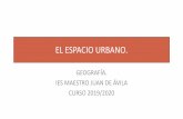 EL ESPACIO URBANO. · Concepto de ciudad y morfología urbana • La urbanización –el proceso de crecimiento de las ciudades y de difusión de las características urbanas por