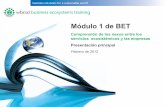Módulo 1 de BET · Módulo 1 de BET Comprensión de los nexos entre los servicios ecosistémicos y las empresas Presentación principal Febrero de 2012 . Febrero de 2012 2 ... De