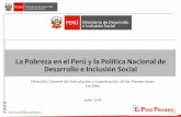 La Pobreza en el Perú y la Política Nacional de Desarrollo ... · Exclusión social, pobreza y vulnerabilidad Exclusión Social Proceso complejo, multidimensional y dinámico en