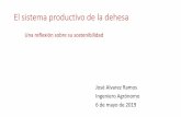El sistema productivo de la dehesaaniade.es/aniade/wp-content/uploads/2019/05/La-dehesa-Reflexión-sobre-su... · producción directa es la ganadería extensiva (Olea y San Miguel,